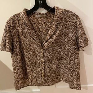 Princess Polly Floral Buttoned Blouse